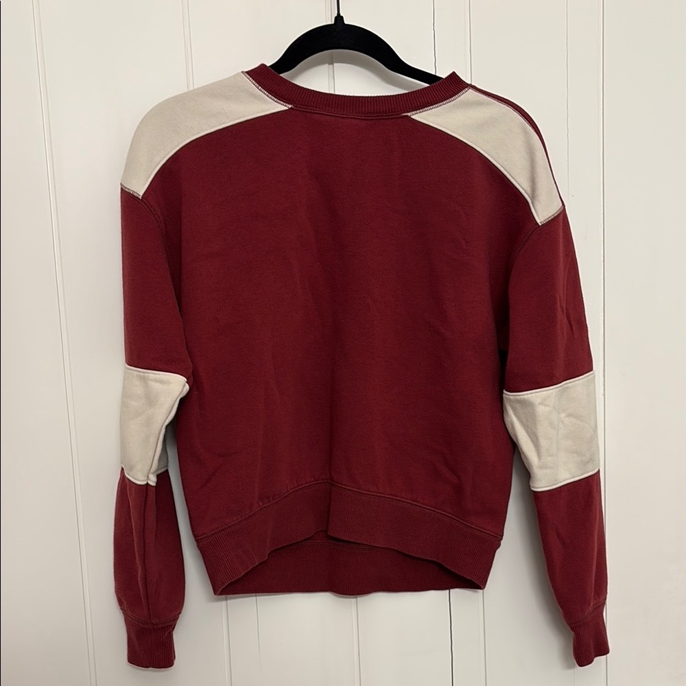Universal Thread Red and Cream Crew Neck Sweater